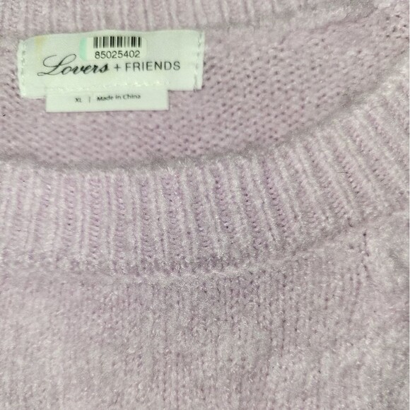 Lovers + Friends Cable Knit Pastel Colorblock Pullover Sweater - Picture 5 of 5